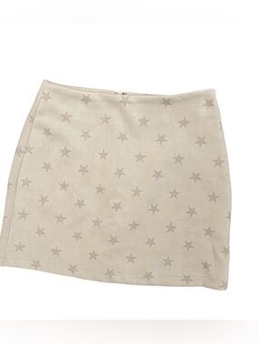 Altar'd State Faux Suede Star Print Skirt Size XS Bodycon Mini Skirt